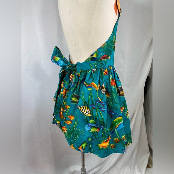 SOKA fish cocktail apron Handmade entertaining dinner party bbq NEW One size - Picture 3 of 5